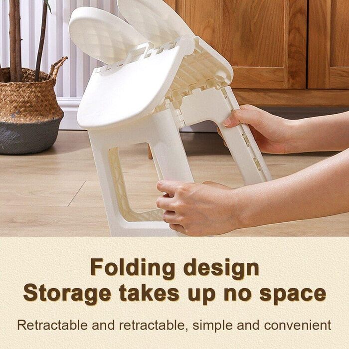 Складаний дитячий стілець зі спинкою, скандинавський табурет, пластиковий табурет-сходинка, робочий стілець, низький стілець для вітальні, меблі для патіо