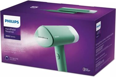 Портативний паровий випрямляч Philips серії 3000 - 1000 Вт, компактний та складаний, резервуар для води 100 мл, постійна потужніст