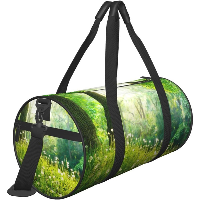 Спортивна сумка-мішок для подорожей та пляжу, з весняним природним принтом Краєвид, чорна, універсальний розмір, дорожня сумка
