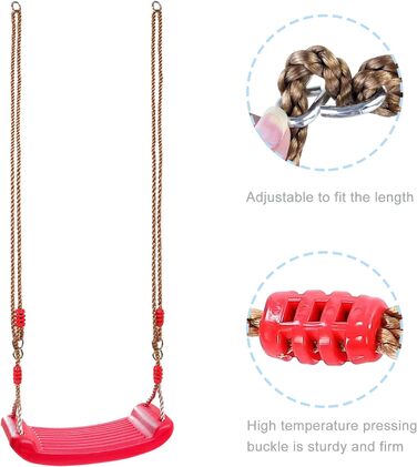 Пластикова гойдалка Diompirux для дітей, еластична дитяча гойдалка, стійке до погодних умов сидіння гойдалки в приміщенні та на ві