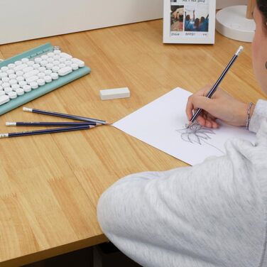 Олівець Pelikan 811132 з гумкою, HB, шестигранний, 10 шт.