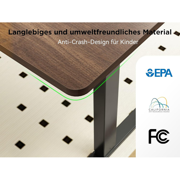 Подібний електричний стіл з регульованою висотою, 190 x 150 см, кутовий стіл, регульована висота, комп&39ютерний стіл з можливістю роботи сидячи та стоячи з органайзером для кабелів для офісу, ігровий, чорний горіх, 190 x 150 см