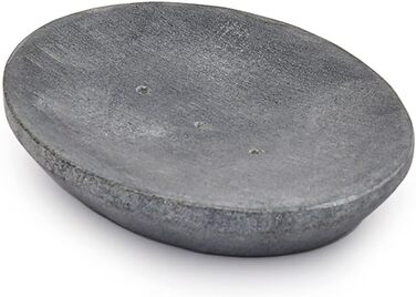 Мильниця ручної роботи з індійського каменю, сіра, аксесуар для ванної кімнати для умивальника, ванни або душу, 12 х 10 см