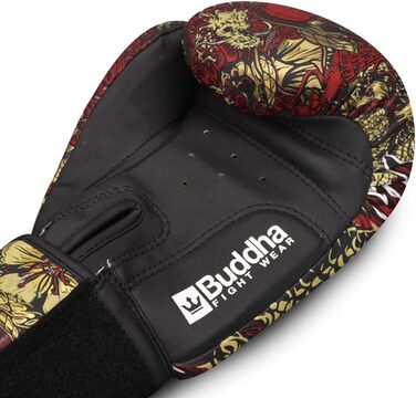 Боксерські рукавички BUDDHA FIGHT WEAR Dragon, призначені для тренувань та спарингів з муай-тай, кікбоксингу та фітнесу - чоловічі та жіночі - різні кольори - 300 г, 300 г, 350 г, 350 г, 360 г червоні, 350 г