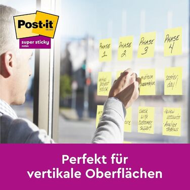 Суперстійкі нотатки Post-it, вигідний набір із 24 блокнотів, 90 аркушів у кожному, 76 мм x 76 мм, колір жовтий - надзвичайно міцні клейкі нотатки для нотаток, списків справ та нагадувань, середні 81 x 81 мм