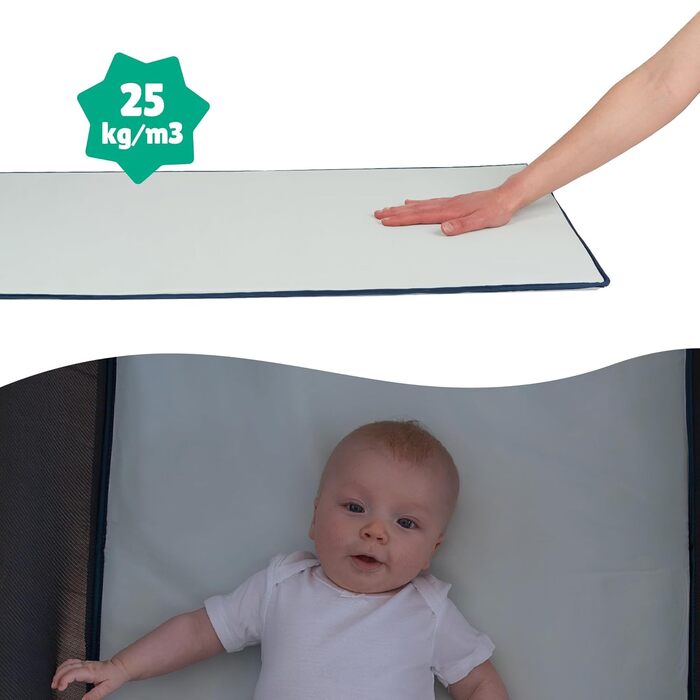 Дитяче ліжечко Badabulle Easy Clip з матрацом Компактне Легке складання та розбирання Від народження до 3 років