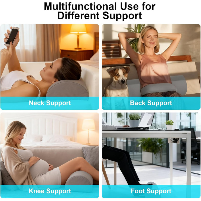 Подушка для підтримки колін та ніг, наколінник з піни з ефектом пам&39яті, серповидної форми для сну на боці та спині, полегшує біль у спині та стегнах, ідеально підходить для гарного нічного сну