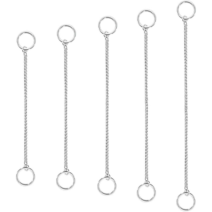 Нашийник для собаки з масивною ланцюгом Змія з карабіном з хромованої латуні розмір XL 0,5 см довжина 65 см, сірий XL - 0,5 смДовжина 65 см