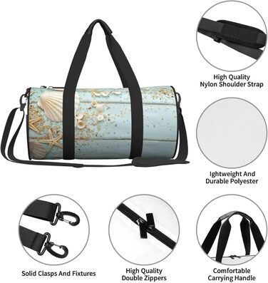 Спортивна сумка, дорожня сумка, пляжна палатка, морська колекція, вінтажний стиль, бохо-принт, сумка для ночівлі, чорний колір, універсальний розмір, сумка для подорожей