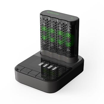Зарядний пристрій GP RECYKO PRO USB P461, включаючи 4 батарейки RECYKO PRO AA 2000 мАг та USB-док-станцію, зарядний пристрій із док-станцією та 4 батарейками AA