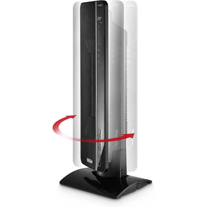 Керамічний тепловентилятор De'Longhi TCH8993ER.BC, керамічний тепловентилятор з 3 рівнями обігріву для приміщень до 70м, безшумна