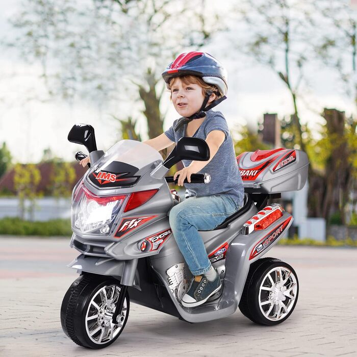 Дитячий електромотоцикл DREAMADE 6V, дитячий мотоцикл, дитячий транспортний засіб з музичним клаксоном і фарою, електромотоцикл дл