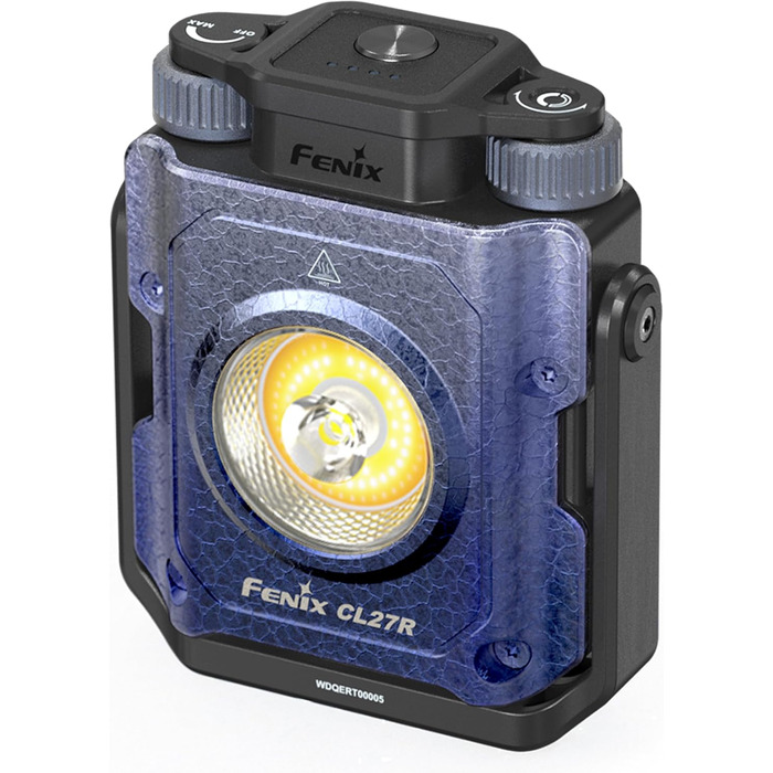 Ліхтар Fenix CL27R з блакитним тисненням, акумуляторний, з кількома променями 1600 люмен 180 м 285 годин максимум Режим червоного світла Плавне регулювання колірної температури та яскравості Магнітна ручка на 360 IP66