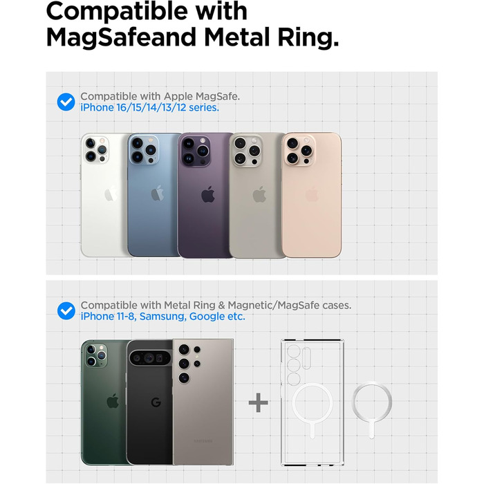 Автомобільне кріплення Spigen OneTap Pro 4 Qi2 15W MagSafe з функцією зарядки, сертифіковане Qi2, зарядний пристрій для вентиляцій