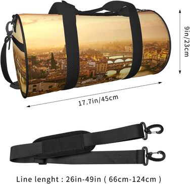 Спортивна сумка для подорожей Захід сонця, чорна, універсальний розмір