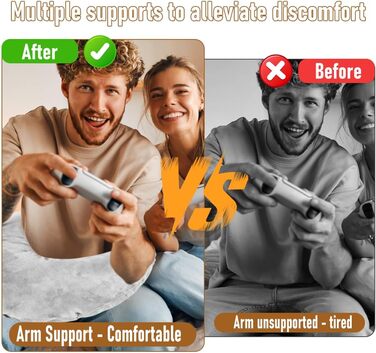 Ігрова подушка для читання, ергономічна надувна подушка для підтримки рук для тривалих ігрових сесій, в&39язана гачком подушка, геймерська подушка, подушка для гравця, подушка для читання для сидіння на ліжку/дивані/підлозі (сіра)