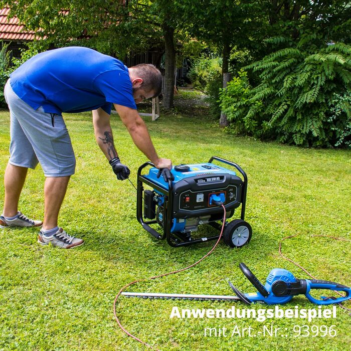 Генератор Gde GSE 3701 RS (4-тактний двигун, бензиновий, 4/5,5 (кВт/к.с.), 2 розетки 230 В, макс. 2800 Вт, час роботи до 16 год, бак 15 л, автоматичний регулятор напруги (ARV), захист від перевантаження, шасі, TV/GS, тестування ДОБРЕ - ДУЖЕ ДОБРЕ)