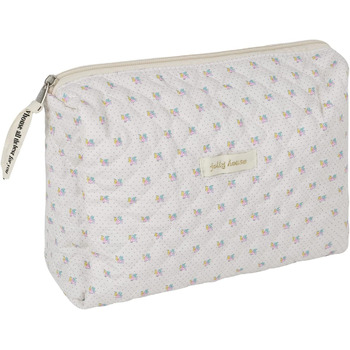 Дорожня косметичка, стьобана туалетна сумка з красивим квітковим візерунком, косметичка великої місткості, портативна сумка для ма