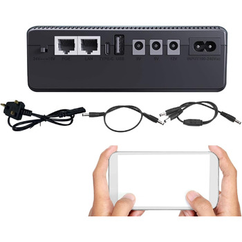 Резервна батарея ДБЖ, резервна батарея 10400 мАг, компактний блок безперебійного живлення, батарея для камери бездротової локально