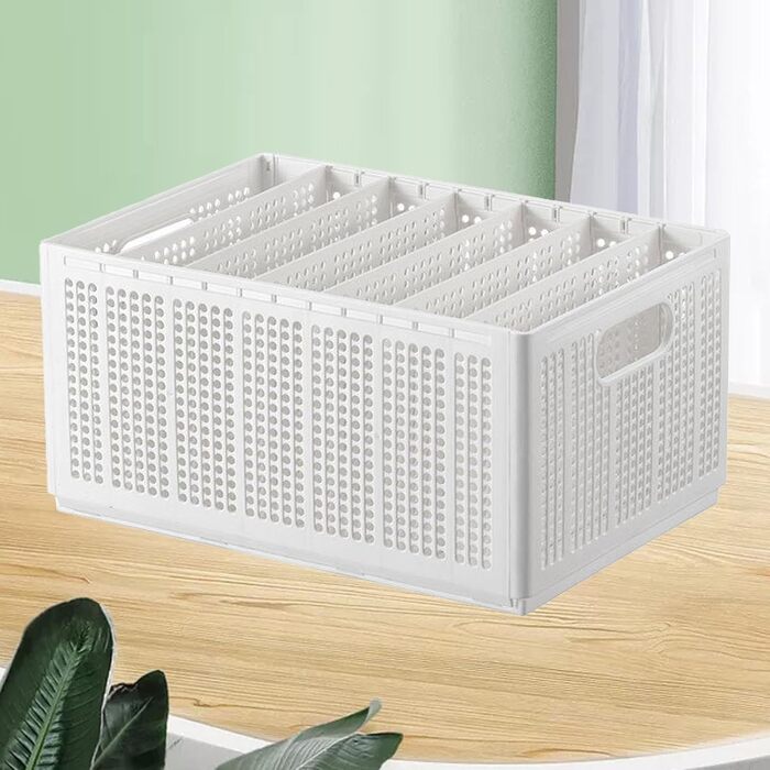 Коробка для зберігання штанів SIXRUN, розділена коробка для зберігання одягу, органайзер для шафи, ефективне сортування одягу для спальні, гардероб, складний органайзер для шафи (великий 7)