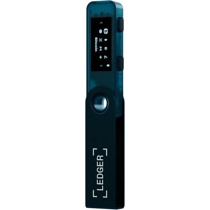 Апаратний гаманець Ledger Nano S Plus для захисту криптовалют, NFT і токенів (Sapphire Blue)