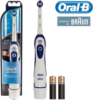 Електрична зубна щітка Oral-B Pro-Expert, 1 ручка, 1 насадка для зубної щітки Precision Clean, 2 батареї, 1 режим з 2D-чищенням, синій і білий 1 уп