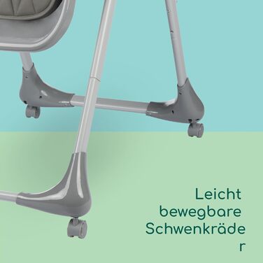 Дитячий стільчик для годування, 0-3 роки, 0-15 кг, регульований стільчик, 9 положень висоти та 3 положення нахилу, легко миється,