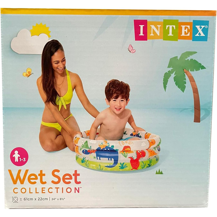 Дитячий надувний басейн INTEX Colors Base 61 x 22 cm-33 L 57106 NP, моделі та кольори в асортименті