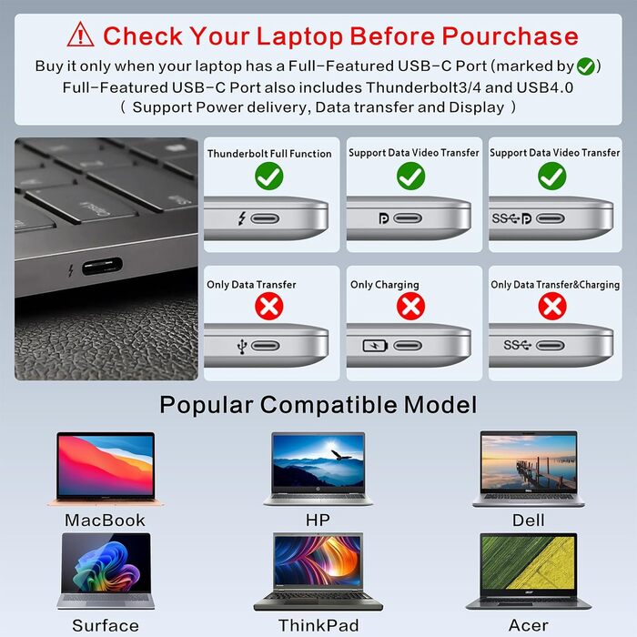 Регульована підставка для ноутбука з док-станцією 9-в-1, алюмінієвий підйомник для ноутбука з USB-хабом, поворот на 360, підтримка двох моніторів 4K60Hz HDMI, 3 шт. USB 3.0, зарядка 100W PD, для MacBook Pro Air/Dell багатофункціональна підставка з USB-хаб