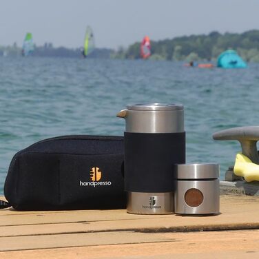 Туристичний прес з сумкою 0,35 літра (2-3 чашки) Френч-прес з нержавіючої сталі Прес для кави з подвійними стінками Термо френч-прес малий для кемпінгу або подорожей