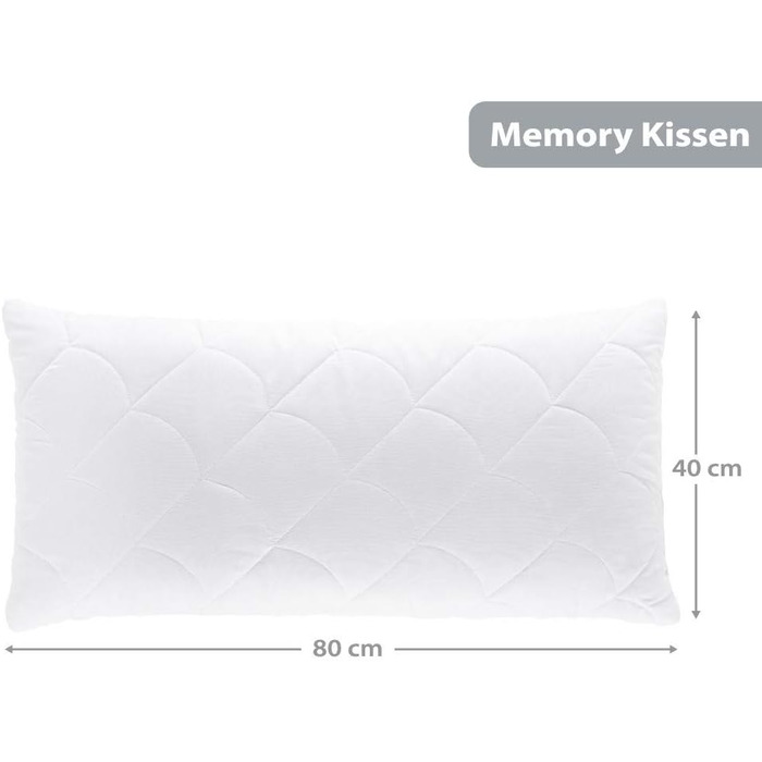 Подушка з піни з ефектом пам&39яті (40x80 см) Ергономічна подушка для підтримки шиї з ефектом пам&39яті Ортопедична подушка для підтримки шиї Дихаюча подушка для сну для алергіків 40 x 80 см