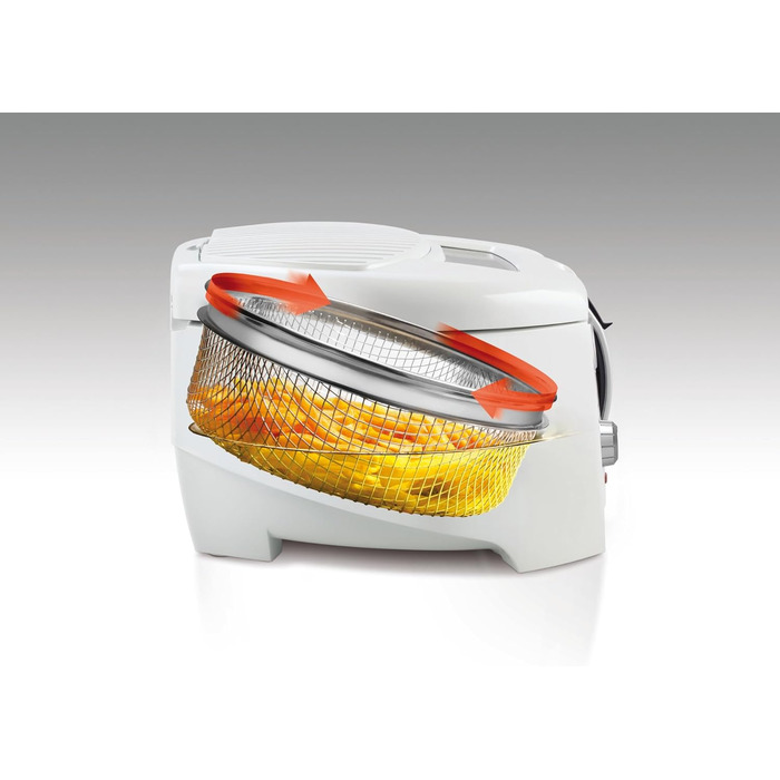 Фритюрниця, 1800 Вт, 1,2 літра, нержавіюча сталь, білий, 28211. W1 RotoFry