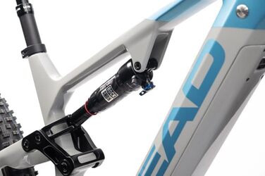 Гірський електровелосипед для дорослих Muret Trail Full Suspension E-Fully, сірий/синій 48