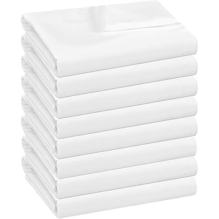 Предметний комплект постільної білизни/простирадл/домашніх рушників 168x244 - Плоске простирадло з мікрофібри, надзвичайно м&39яке, біле, прості класичні готельні простирадла без гумки, плоске простирадло, домашній рушник, білий 2, 8-