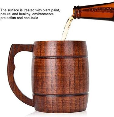 Дерев&39яна чаша, натуральна, чиста, ручної роботи, екологічно чиста, легка, проста, елегантна, для води, пива, чаю, чашки для пиття, кухлі, щоденне використання