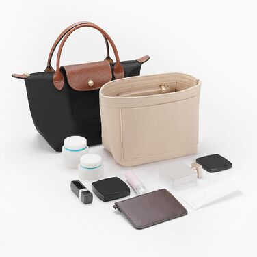 Вставка-органайзер для сумочки Longchamp з довгою ручкою, вставки-органайзери S-bag, сумочка (велика, бежева), XK-KS10-Beige-L1 La