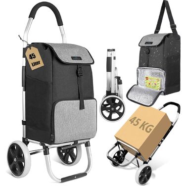 Складний візок для покупок Safe Age з термосумкою та функцією візка-платформи