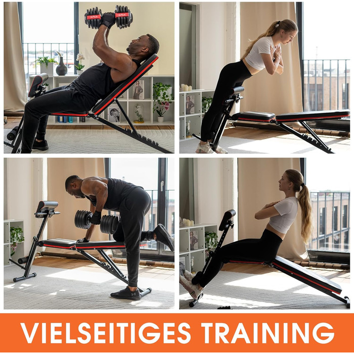 Складана регульована лава для штанги DH FitLife Похила та плоска лава для жиму лежачи, тренажера для спини та черевного пресу Багатофункціональна фітнес-лава для фітнесу та силових тренувань Лава для домашніх тренувань, модель 1, з лавою для згинання рук 