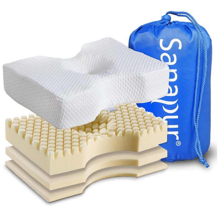 Оригінальна подушка Sanapur 4.0 - Варіант MED - Ортопедична подушка для сну на боці, виготовлена в Німеччині з віскопіни/м&39якої піни