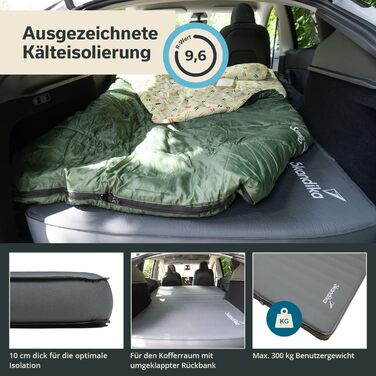 Килимок для сну Skandika Premium Easy 3D Car Автомобільний матрац товщиною 10 см, самонадувальний, легкий, складний, самонаповнювальний пінопласт, для багажника, гостьового матраца, надувного матраца Кемпінг, активний відпочинок, подорожі