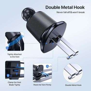 Автомобільний магніт для тримача мобільного телефону MiracaseВисокоміцний сталевий подвійний гачок Автомобільний тримач для мобіль