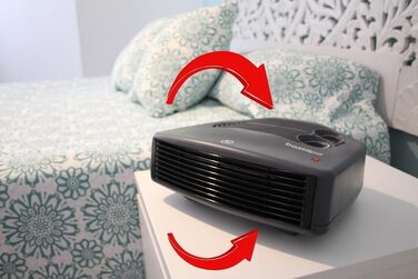 Горизонтальний вентилятор PTC преміум-графіт, 750/1500 Вт, термостат, 1500-PTC