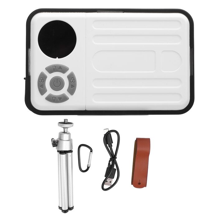 Світлодіодний кемпінговий ліхтар із зарядкою Type-C, портативний кемпінговий ліхтар для намету, двоколірне підсвічування для прямих трансляцій та використання на вулиці, водонепроникний IP63 (чорний та білий)