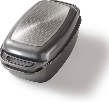 Лита алюмінієва жаровня з кришкою 40x22 см, 5,6 л Індукційна духовка безпечна для всіх типів плит, кришку можна використовувати як