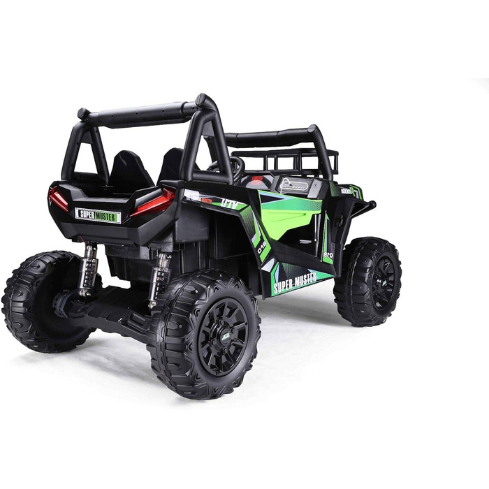 Дитячий електромобіль RIRICAR 24V UTV, зелений, електромобіль для дітей 2-х місцевий з пультом дистанційного керування 2.4 ГГц, дв