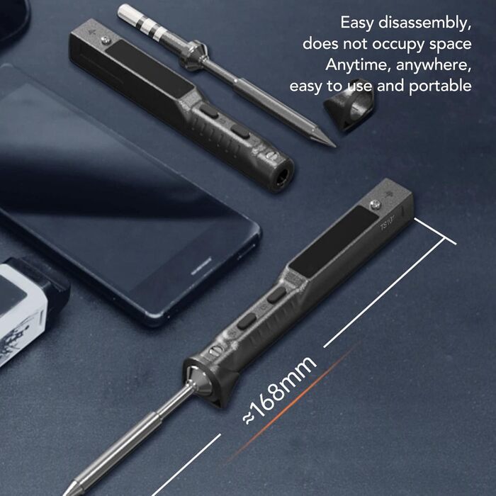 Набір міні-паяльників Spacnana, набір паяльників, паяльник 65 Вт, температура, діапазон 50-400 USB TYPE C 65 Вт DC9-24 V TS101, на