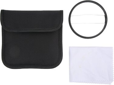 Подвійний скляний роздільний діоптрійний фільтр, 77-мм розділений діоптрійний призматичний фільтр камери Подвійний скляний розділений діоптрійний фільтр для обєктива Розмиття центрального фільтра масштабування, для дзеркальних фотоапаратів на відкритому п