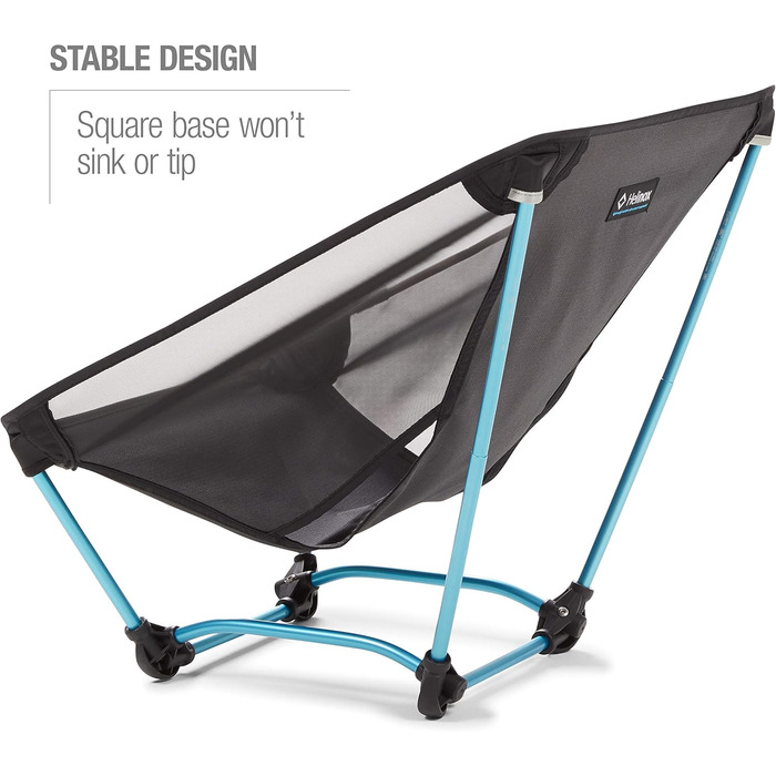 Наземне крісло Helinox Міцне, надлегке, складне, портативне крісло для кемпінгу, походів, піших прогулянок та мотоциклетних турів, чорного кольору