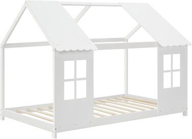 Дитяче ліжко Tostedt Ліжко-будиночок Молодіжне ліжко Ліжко-будиночок Ігрове ліжко Напіввідкритий дизайн Ліжко Монтессорі з масиву