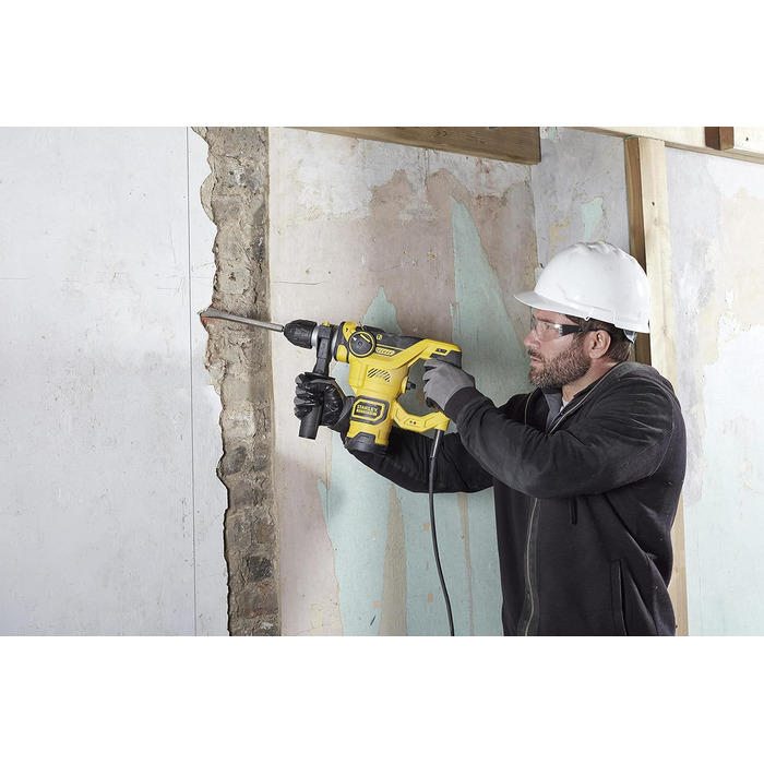 Перфоратор Stanley FatMax SDS-plus FME1250K (1250 Вт, 3,5 Дж, з пневматичним ударним механізмом, з правим/лівим обертанням, пилоне